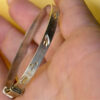 Vintage children etched cross pattern cuff bangle bracelet, in sterling silver#145