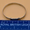 Vintage children etched cross pattern cuff bangle bracelet, in sterling silver#145