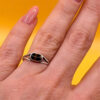 sterling silver ring features a natural tiger's syrup size L#149
