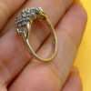 Incredible silver ring, size K, with natural amethysts.#149