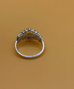 Incredible silver ring, size K, with natural amethysts