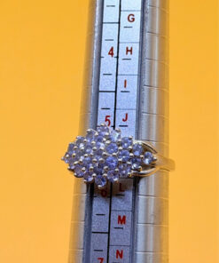 Incredible silver ring, size K, with natural amethysts