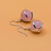 Sterling silver rose quartz earrings# 150