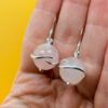 Sterling silver rose quartz earrings# 150