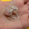 Sterling silver rose quartz earrings# 150