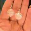 Sterling silver rose quartz earrings# 150