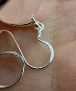 Sterling silver rose quartz earrings