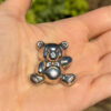 Adorable Vintage Sterling Silver 925 Puffy Hollow teddy bear  Pin Brooch#153