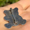 Adorable Vintage Sterling Silver 925 Puffy Hollow teddy bear  Pin Brooch#153