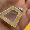 sterling silver pendant featuring a natural rose quartz #142
