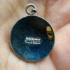 sterling silver pendant featuring a round green aventurine Mexico #142