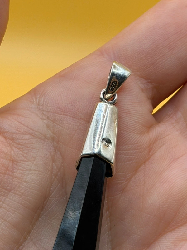 Black Natural Onyx Necklace black onyx pendant Long necklace