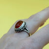 Vintage carnelian sterling silver ring Uk size N#151