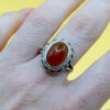 Vintage carnelian sterling silver ring Uk size N#151