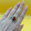Vintage carnelian sterling silver ring Uk size N#151