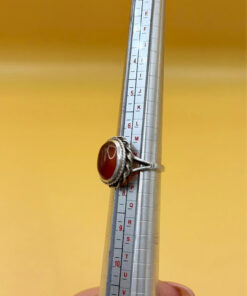 Vintage carnelian sterling silver ring Uk size N