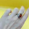 Vintage carnelian sterling silver ring Uk size N#151