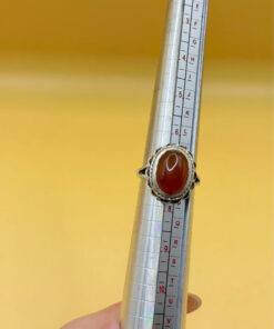 Vintage carnelian sterling silver ring Uk size N