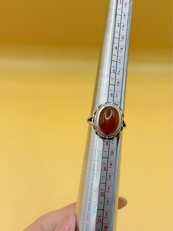 Vintage carnelian sterling silver ring Uk size N#151