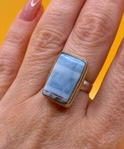 Natural Opal Square Ring UK L 1/2 silver 925#48