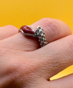 Vintage silver ring, 1990s, size M#20