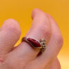 Vintage silver ring, 1990s, size M#20