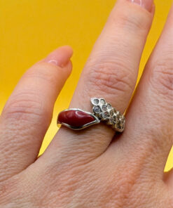 Vintage silver ring, 1990s, size M#20