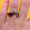 Vintage silver ring, 1990s, size M#20