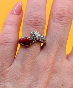 Vintage silver ring, 1990s, size M