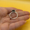 Vintage silver ring Uk size with CZ N#20