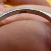 Vintage silver ring Uk size with CZ N#20
