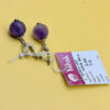 New Natural amethyst earrings, 925 silver, #20