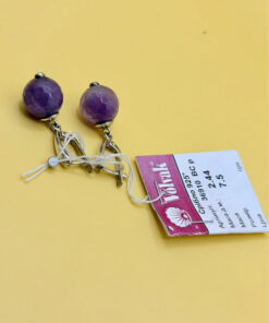 New Natural amethyst earrings, 925 silver, #20