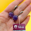 New Natural amethyst earrings, 925 silver, #20