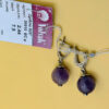 New Natural amethyst earrings, 925 silver, #20