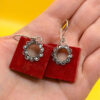 Sterling silver earrings natural coral #22