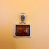 sterling silver pendant set with a genuine Baltic amber #152