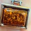 sterling silver pendant set with a genuine Baltic amber #152