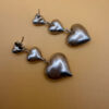 Vintage shalimar New Zealand triple heart sterling silver drop earrings
