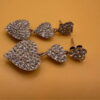 Vintage shalimar New Zealand triple heart sterling silver drop earrings