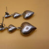 Vintage shalimar New Zealand triple heart sterling silver drop earrings