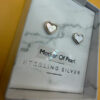 Sterling Silver Mother Of Pearl Heart Stud Earrings