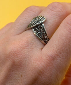 Vintage Soviet Ukraine 90s Sterling silver ring size Q#4