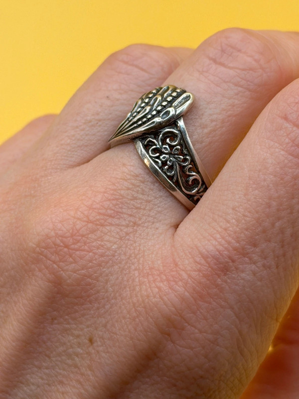 Vintage Soviet Ukraine 90s Sterling silver ring size Q#4