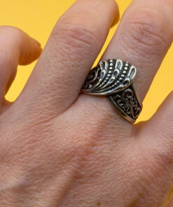 Vintage Soviet Ukraine 90s Sterling silver ring size Q#4