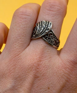 Vintage Soviet Ukraine 90s Sterling silver ring size Q