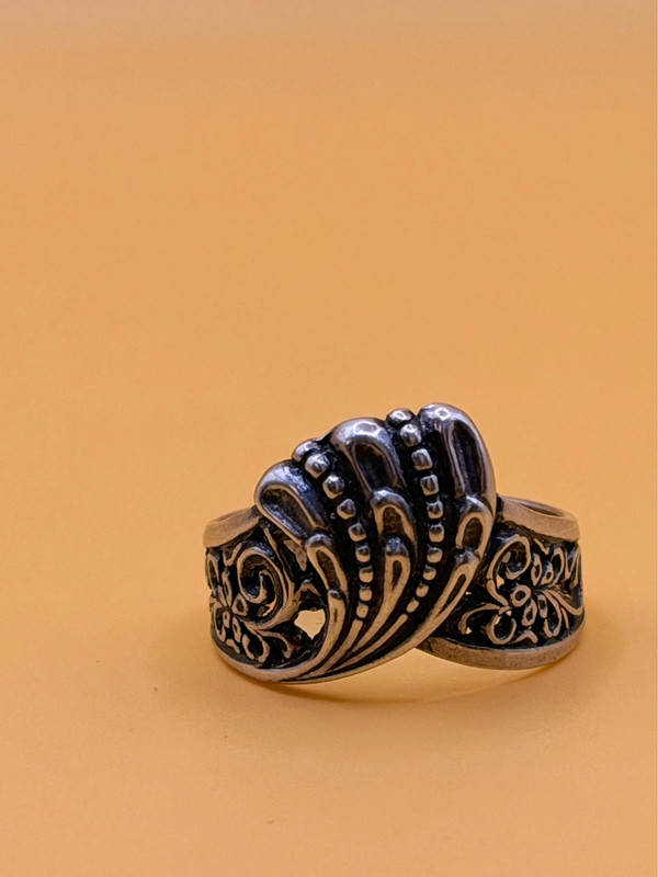 Vintage Soviet Ukraine 90s Sterling silver ring size Q#4