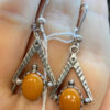 New Amber sterling silver earrings 4.36gr