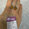 New Amber sterling silver earrings 4.36gr