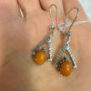 New Amber sterling silver earrings 4.36gr